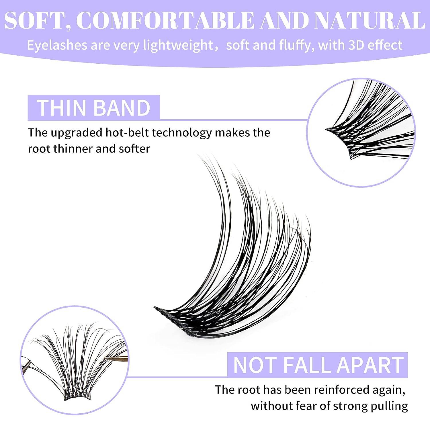 Einzelne falsche Wimpern in verschiedenen Längen Black Modell 2