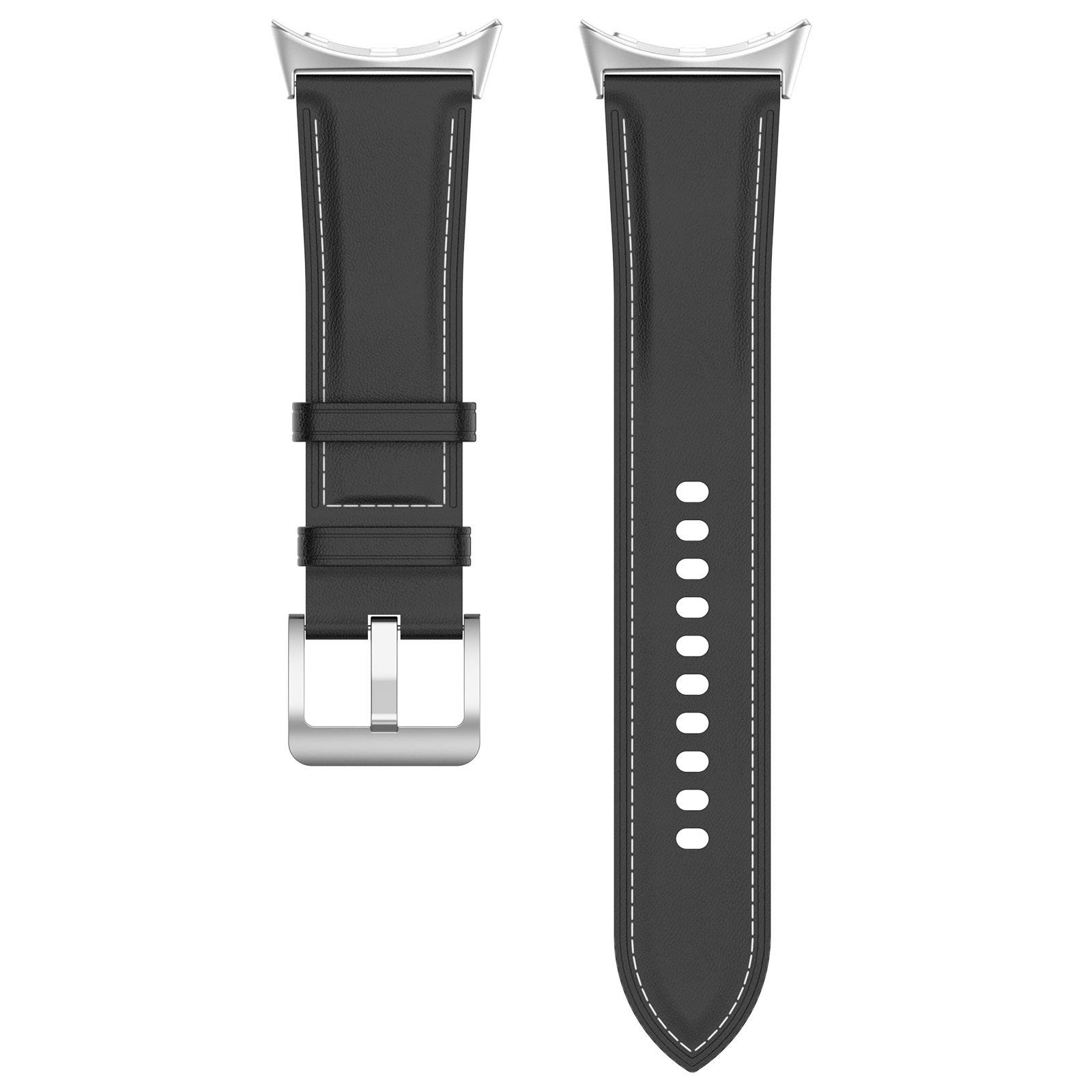 Uhrenarmband aus echtem Leder, 20 mm, für Google Pixel Watch 1/2 Black