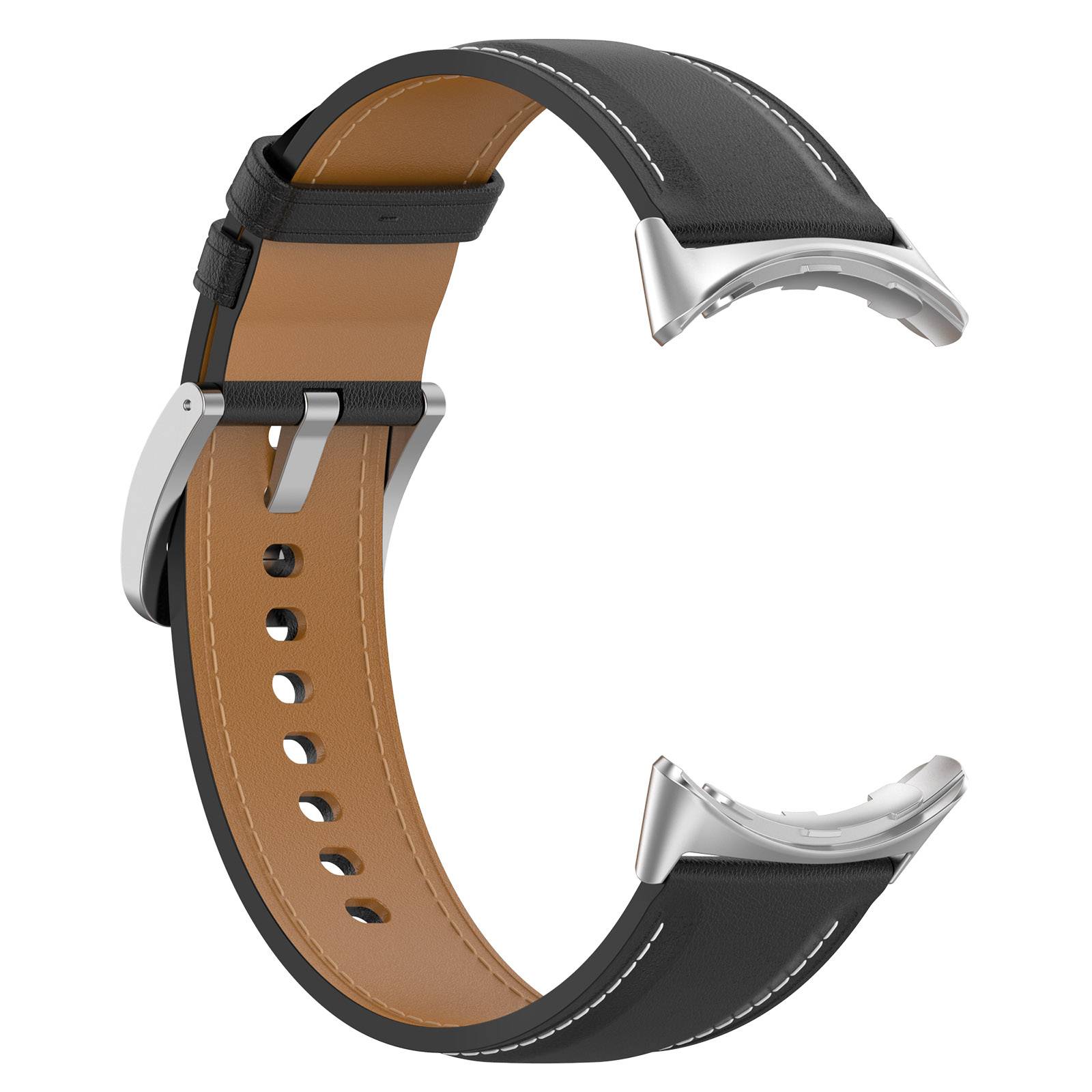 Uhrenarmband aus echtem Leder, 20 mm, für Google Pixel Watch 1/2 Black