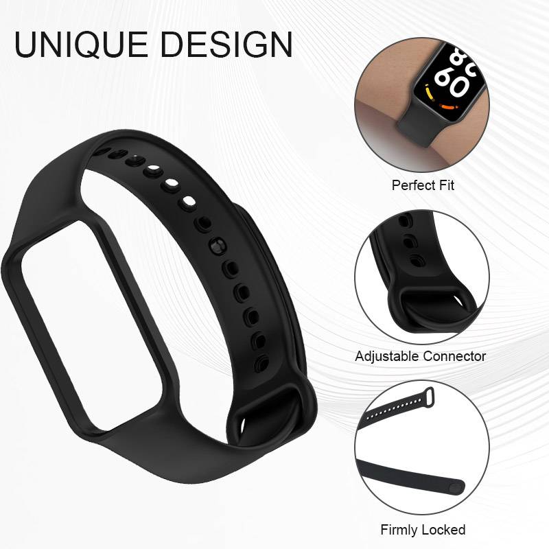Armband für Xiaomi Smart Band 8 Active, Redmi Band 2 Black