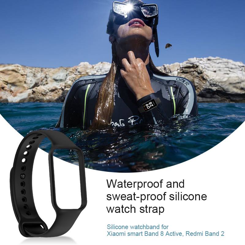Armband für Xiaomi Smart Band 8 Active, Redmi Band 2 Black