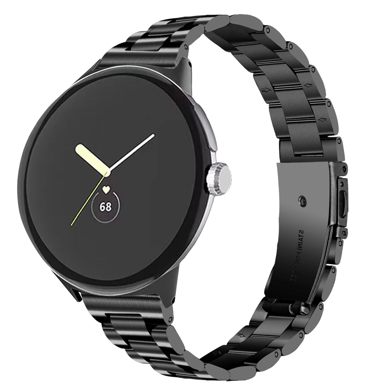 Edelstahl-Uhrenarmband für Google Pixel Watch – 20 mm Black