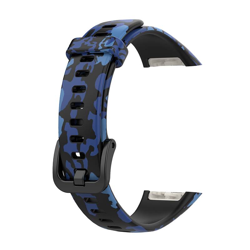 Uhrenarmband für Huawei Band 6 Honor Band 6/7 Black+Blue