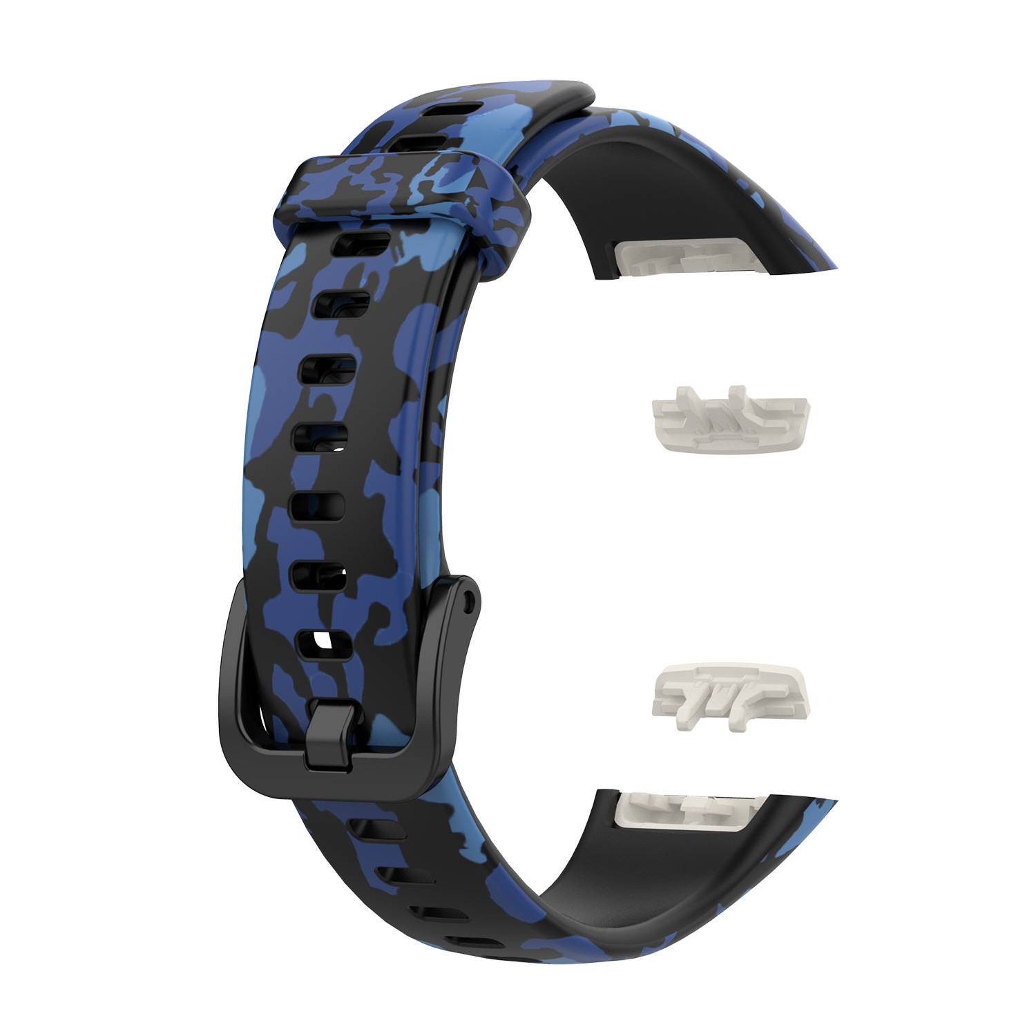 Uhrenarmband für Huawei Band 6 Honor Band 6/7 Black+Blue