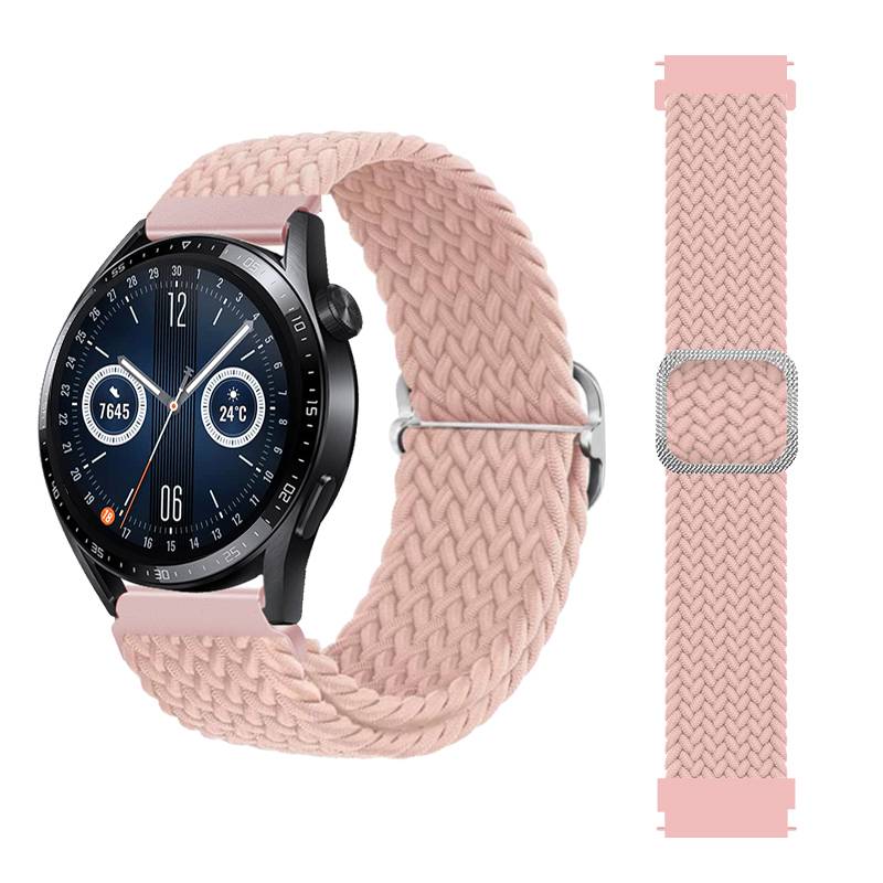 Nylon-Uhrenarmband für Huawei, Xiaomi, Garmin, Samsung 22mm Pink