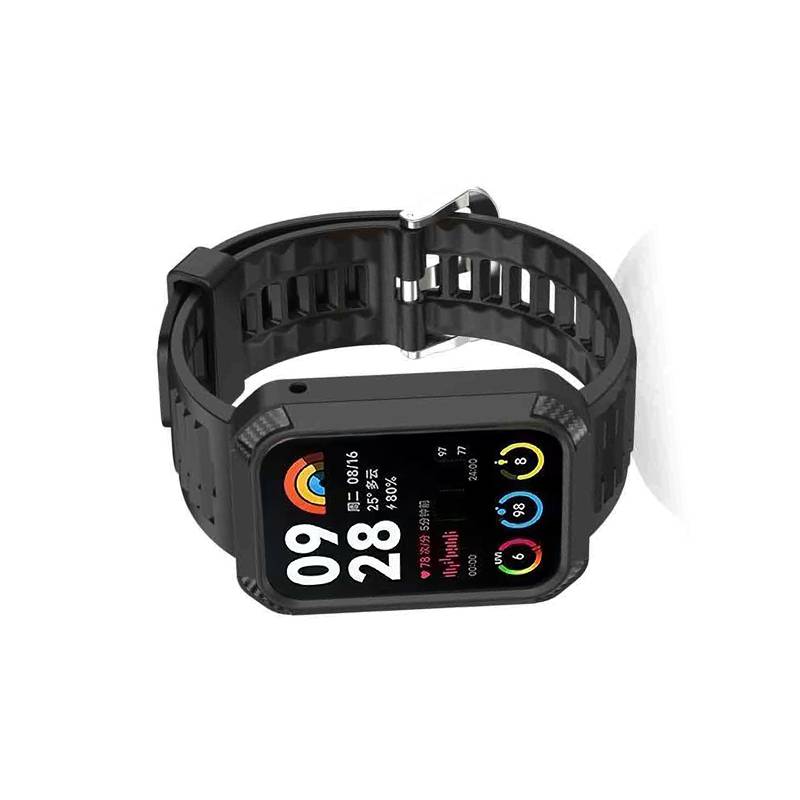 Uhrenarmband mit Schutzrahmen für Xiaomi Band 8 Pro Black