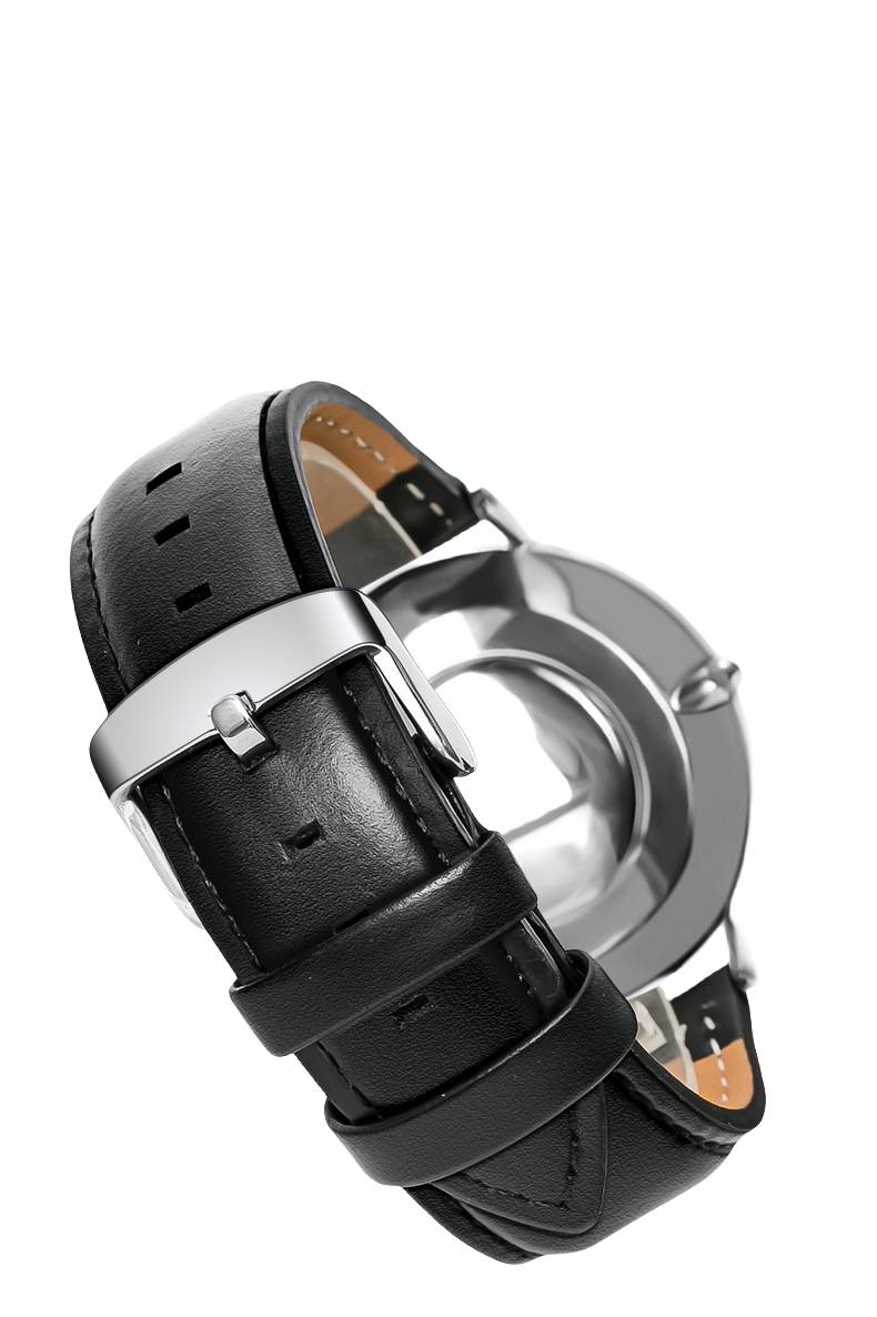 Retro-Uhrenarmband aus echtem Leder für DW-Uhren 20 mm Black