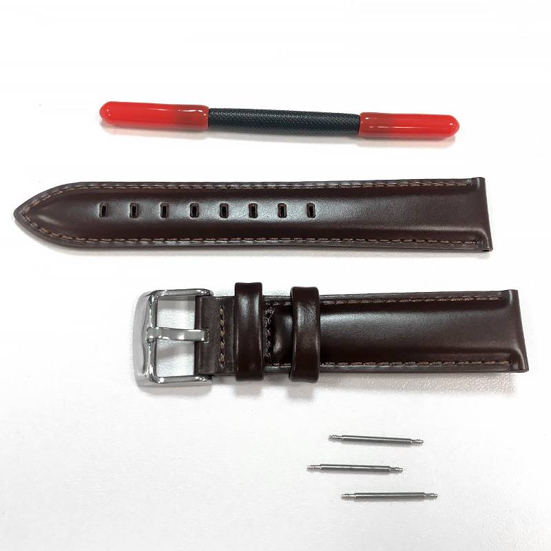 Klassisches Echtleder-Uhrenarmband für DW-Uhren – 19 mm DarkBrown