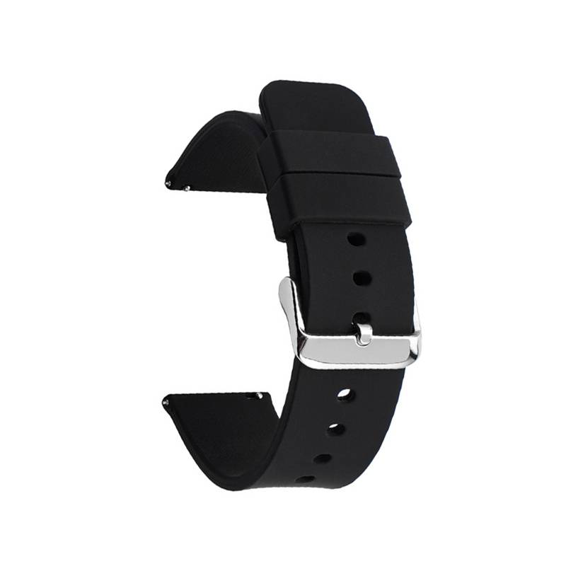 Universelles Silikon-Uhrenarmband Black 24 mm