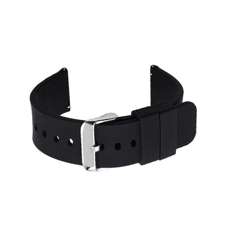 Universelles Silikon-Uhrenarmband Black 24 mm