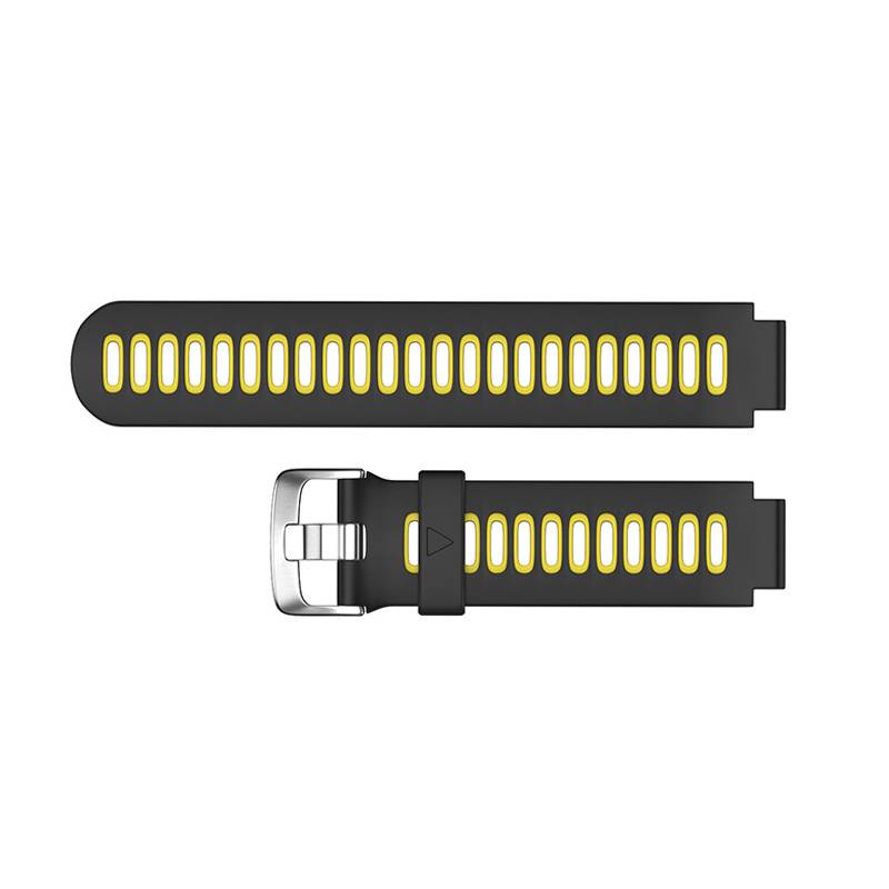 Uhrenarmband für Garmin Forerunner235/220/230/620/630/735 Black+Yellow