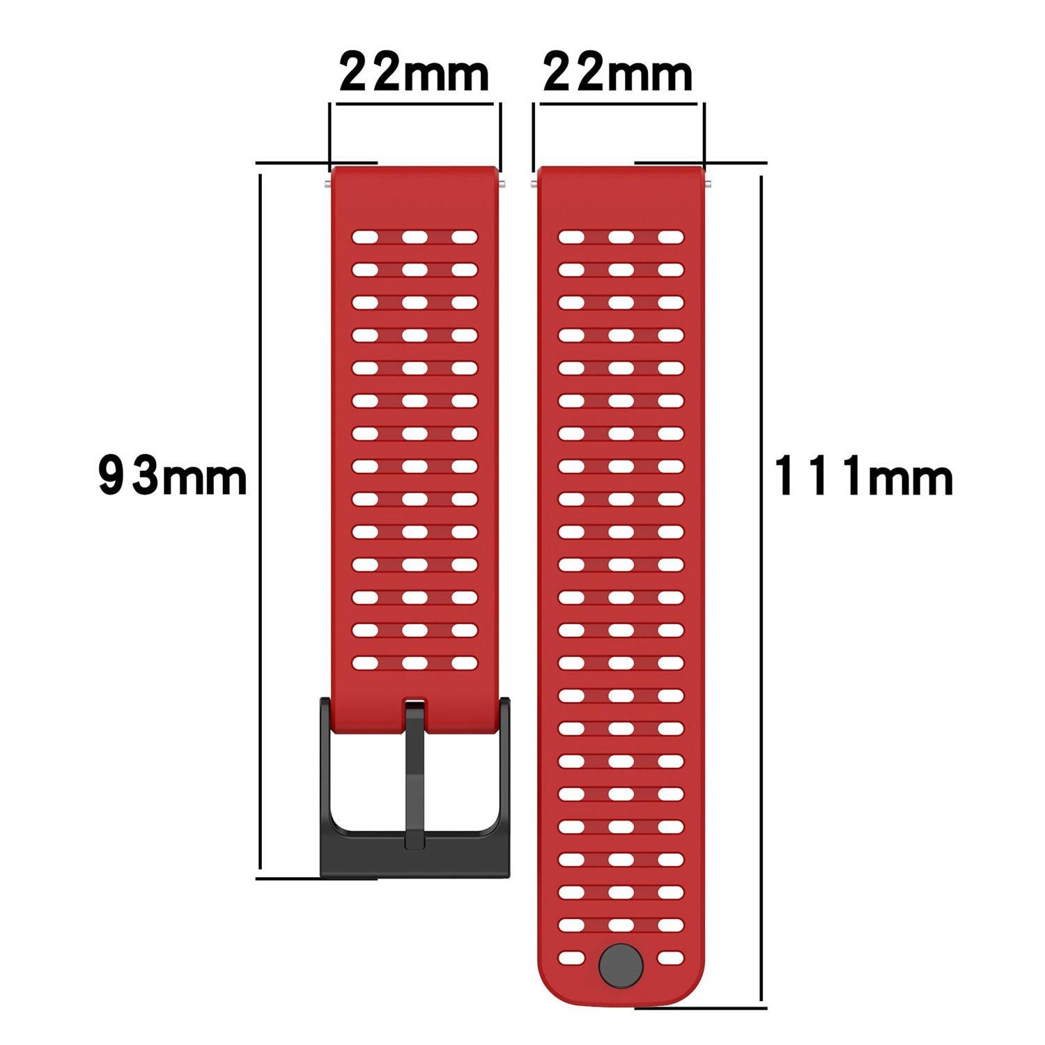 Silikonarmband für die Sportuhr der Suunto Vertical 9 Peak-Serie Red