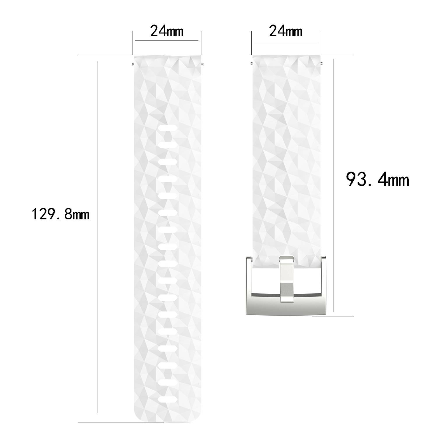 Silikonarmband für Suunto Spartan Sport Wrist HR Baro White