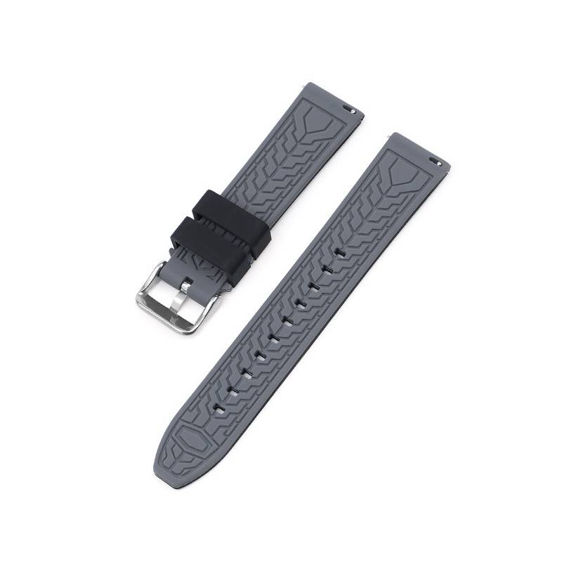 Weiches Silikonarmband für Omega x Swatch MoonSwatch Black+Grey