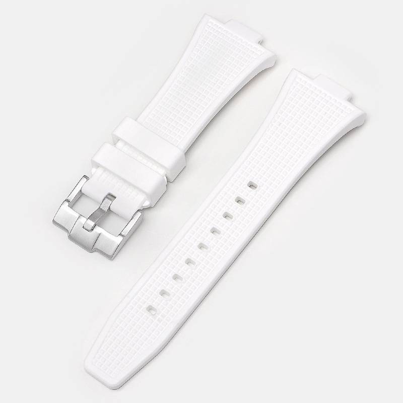 Silikon-Uhrenarmband für die Tissot PRX-Serie White