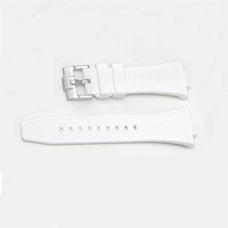 Silikon-Uhrenarmband für die Tissot PRX-Serie White