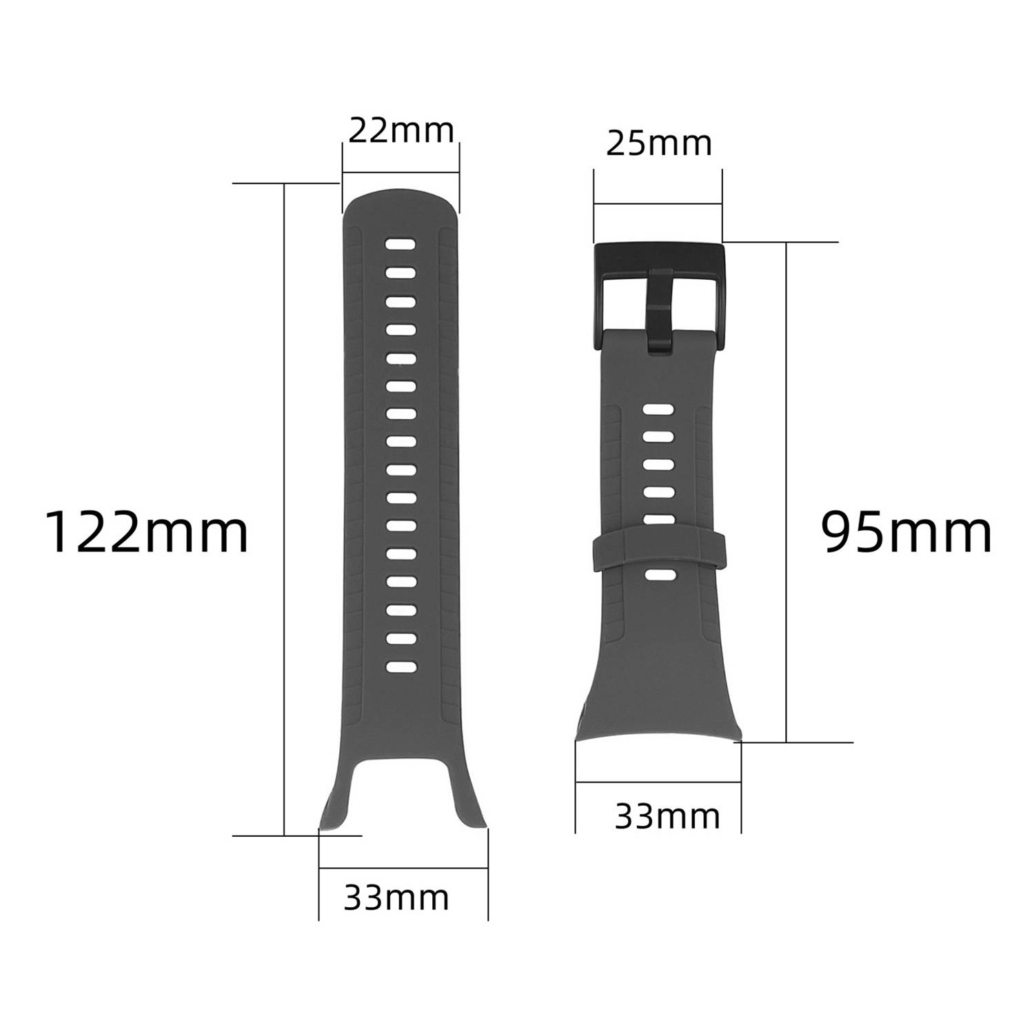 Uhrenarmband Ersatzarmband für Suunto 5 Grey Suunto 5