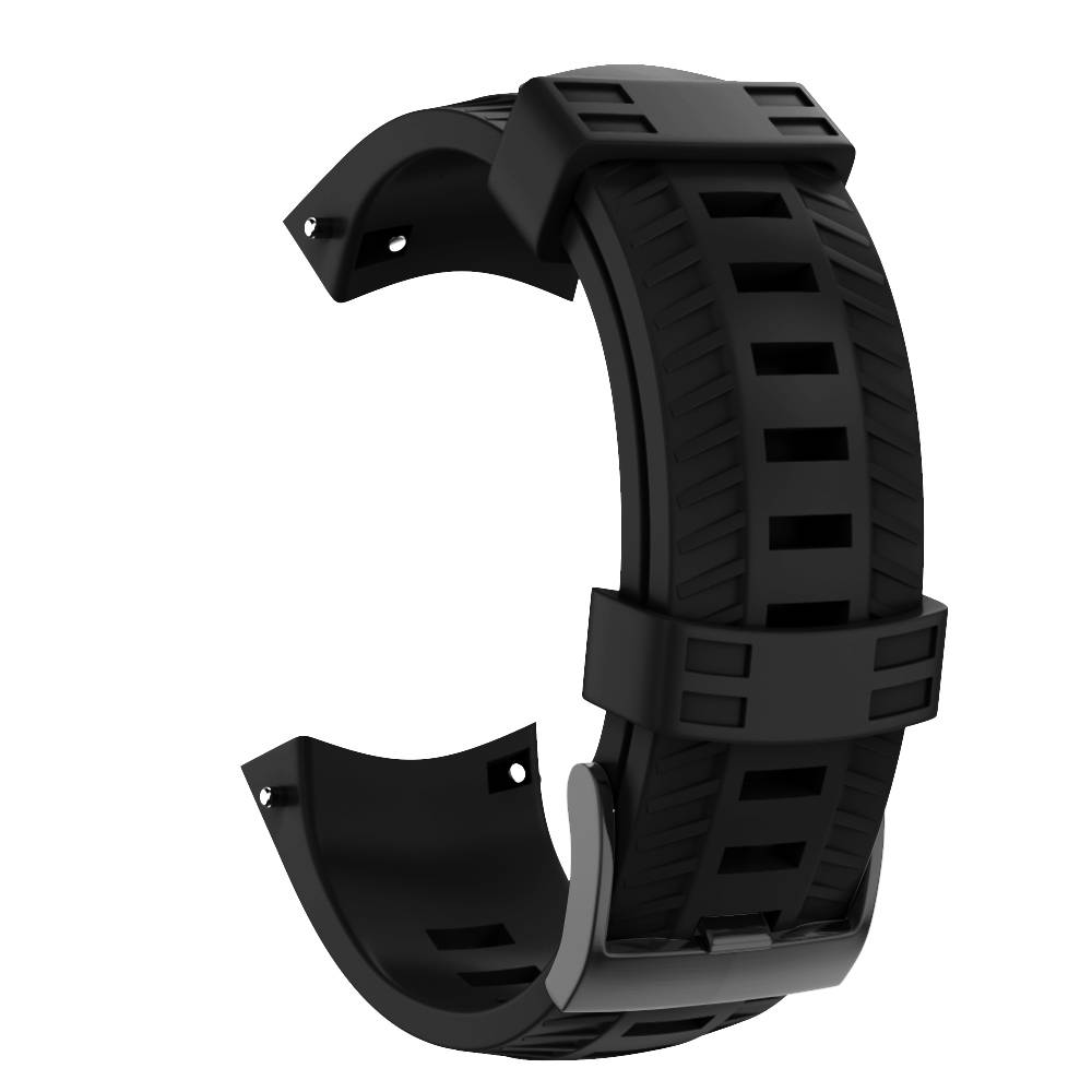 Uhrenarmband für Suunto Sportuhren 24 mm Silikon Black Modell 2