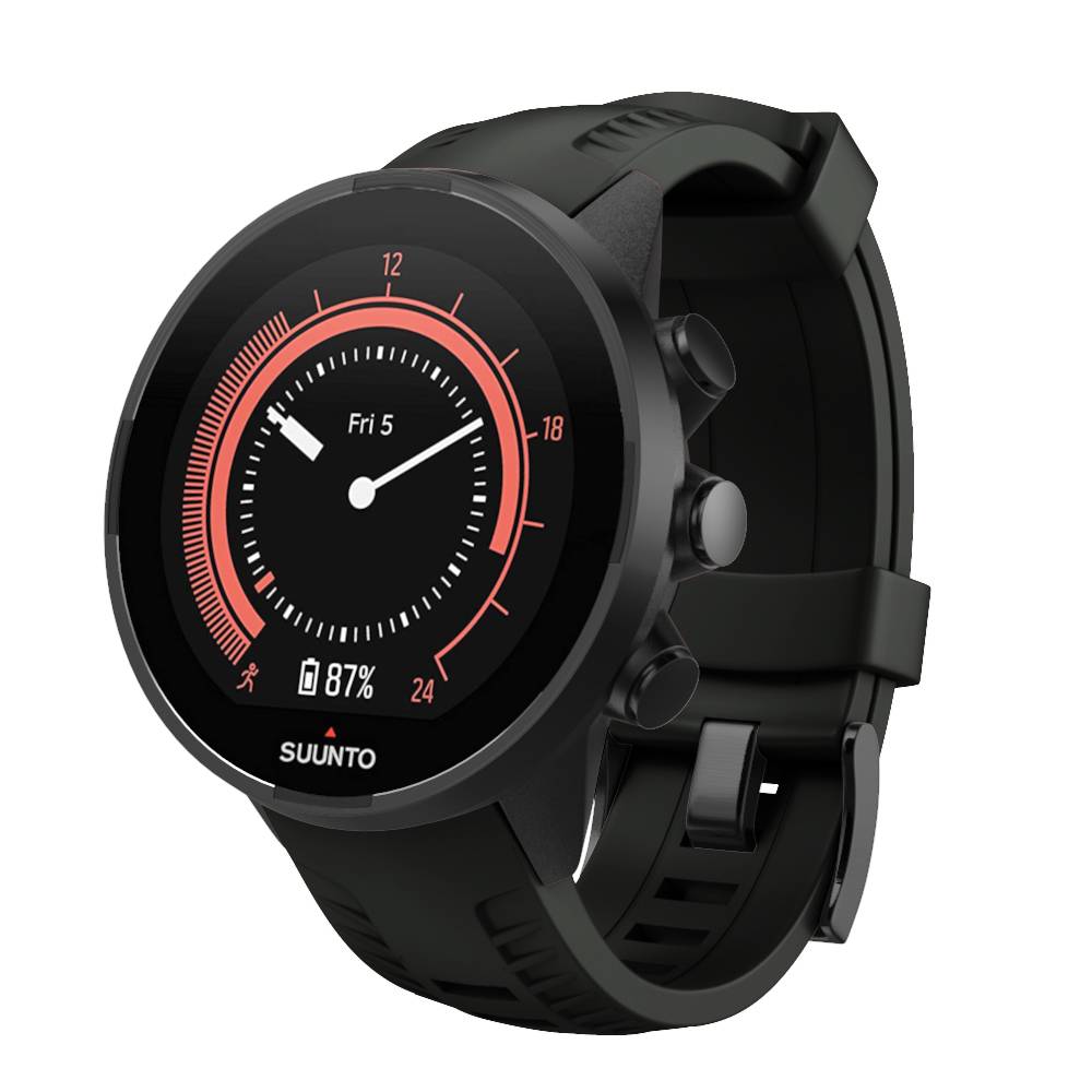 Uhrenarmband für Suunto Sportuhren 24 mm Silikon Black Modell 2