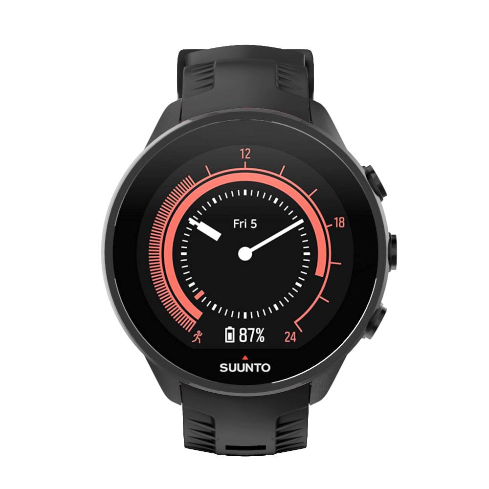 Uhrenarmband für Suunto Sportuhren 24 mm Silikon Black Modell 2