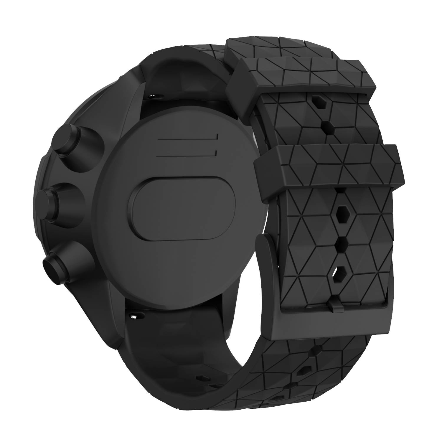Uhrenarmband für Suunto Sportuhren 24 mm Silikon Black Modell 1