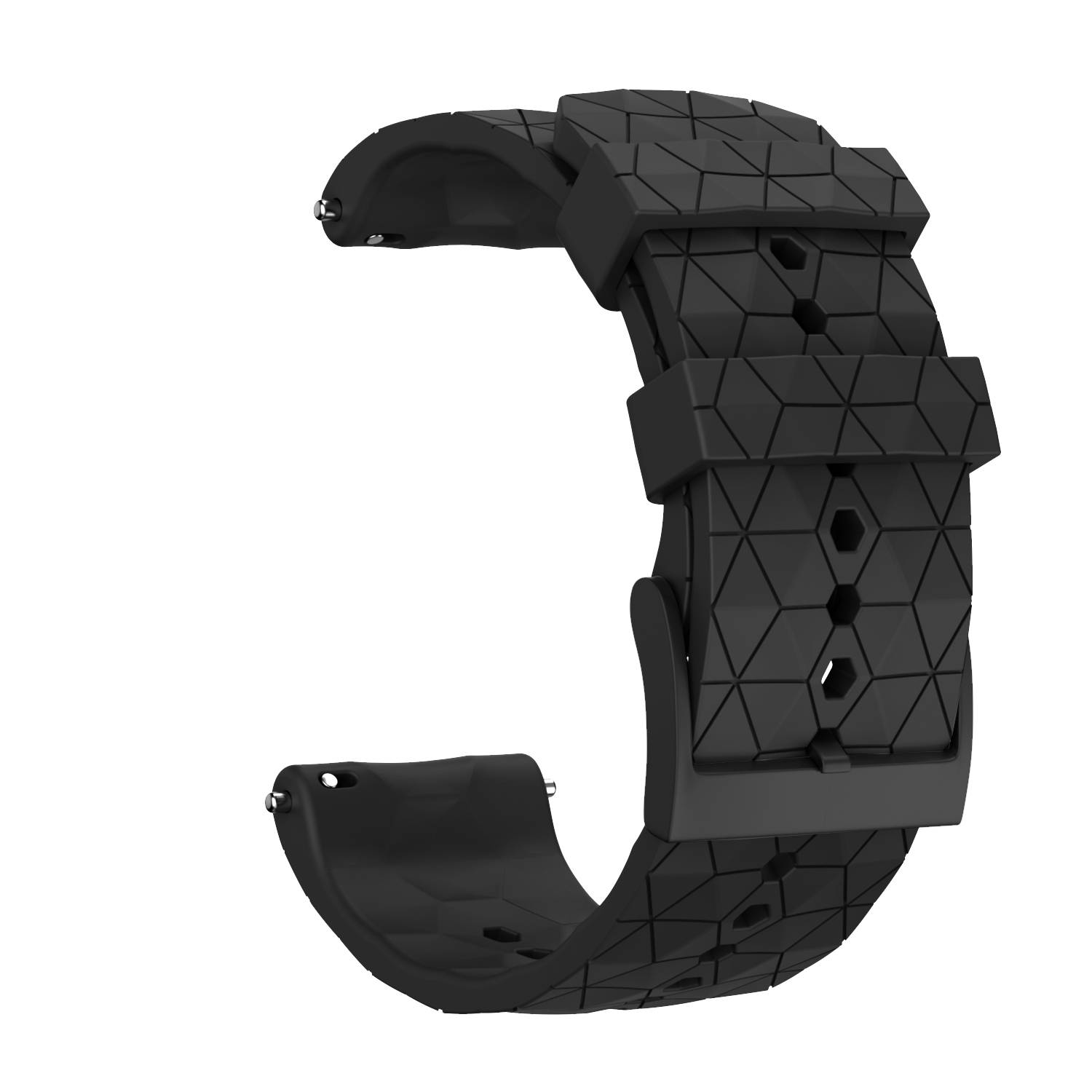 Uhrenarmband für Suunto Sportuhren 24 mm Silikon Black Modell 1