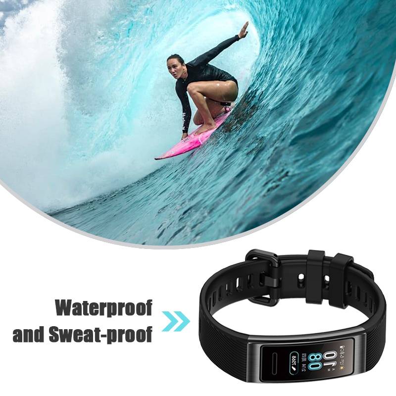 Ersatz Armband für Huawei Band 3/3 Pro / 4 Pro TPU Fitness Uhrenarmband TPU