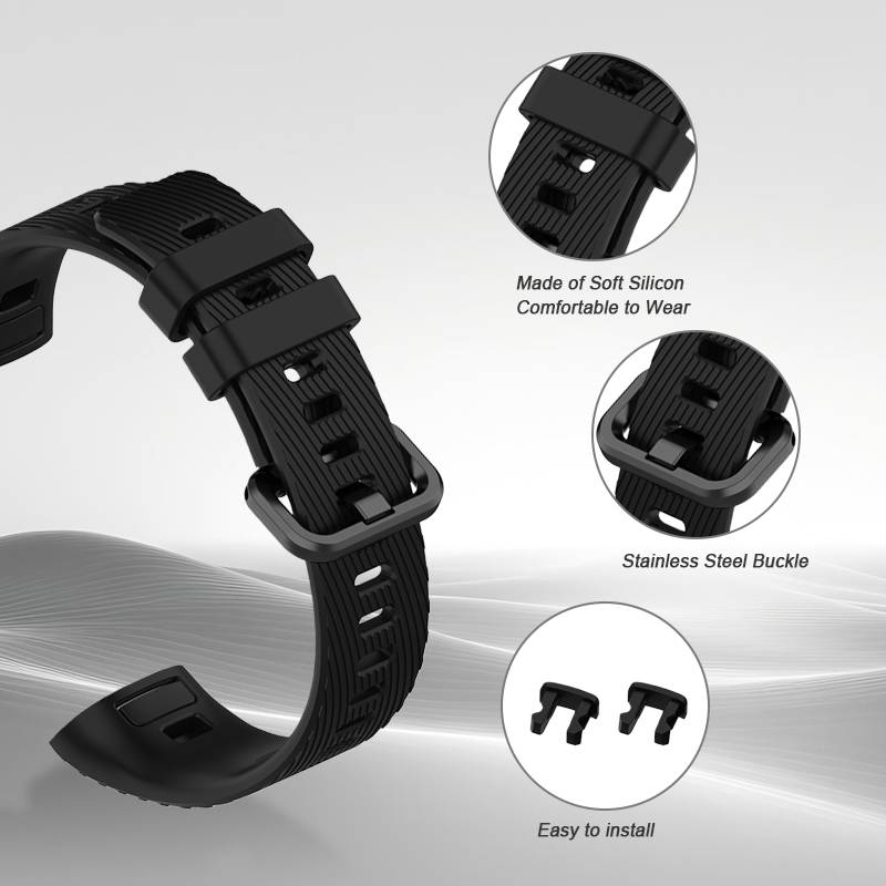 Ersatz Armband für Huawei Band 3/3 Pro / 4 Pro TPU Fitness Uhrenarmband TPU