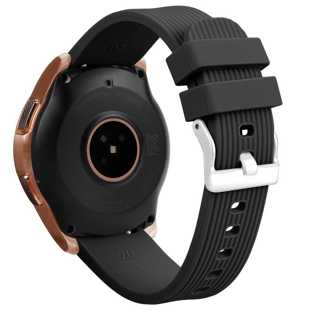 Armband für Samsung Galaxy Watch 3 41mm, Galaxy Watch 4 40mm 44mm/4 Classic 42mm 46mm, Galaxy Watch active/active2 40mm 44mm 20mm, Rosébeige Black