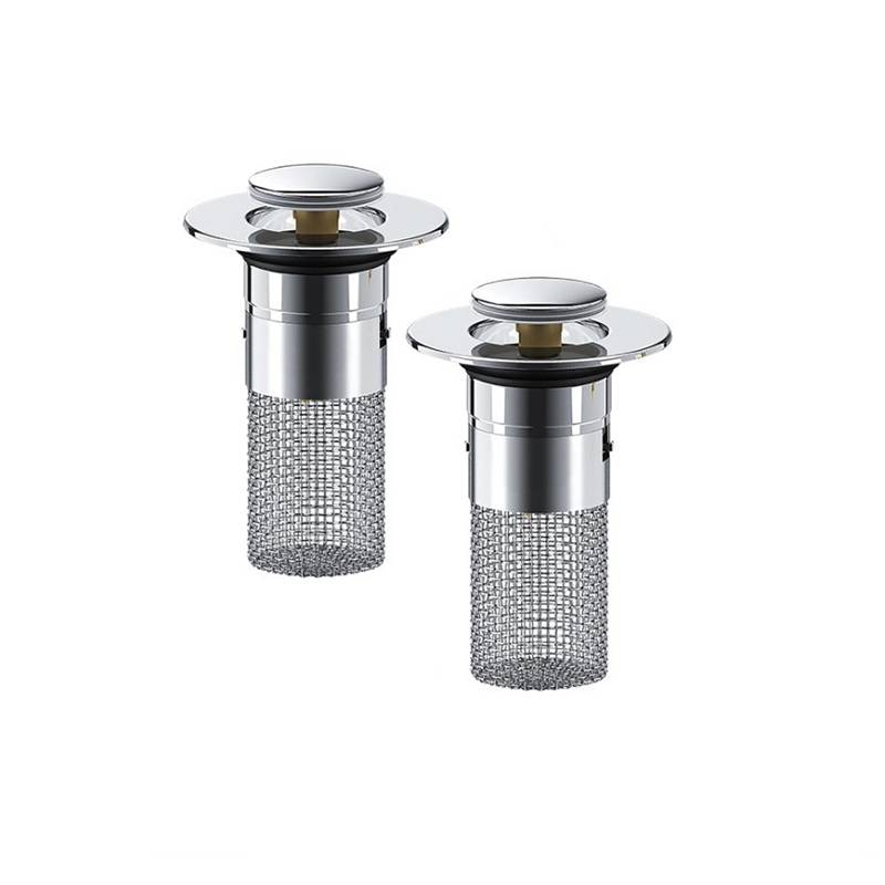 2er-Pack Abflusssieb mit Stöpsel / Spülbeckenstopfen für Spüle