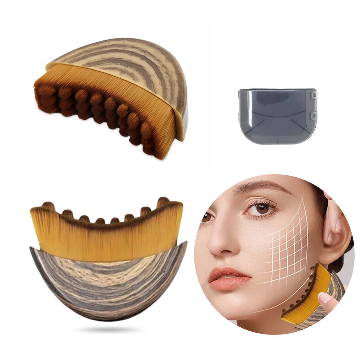 Lymphdrainagebürste – Gesichtspflegebürste mit Schutz für sanfte Gesichtsmassage