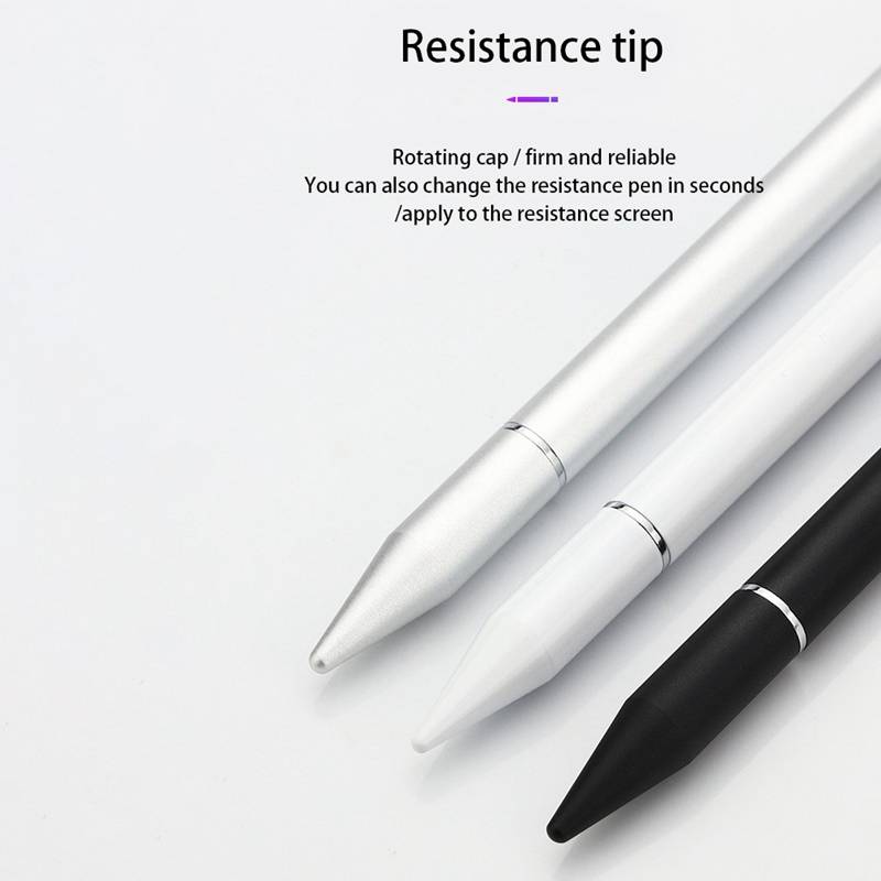 2 in 1 Eingabestift Stylus Pen mit Schreibfunktion schwarz