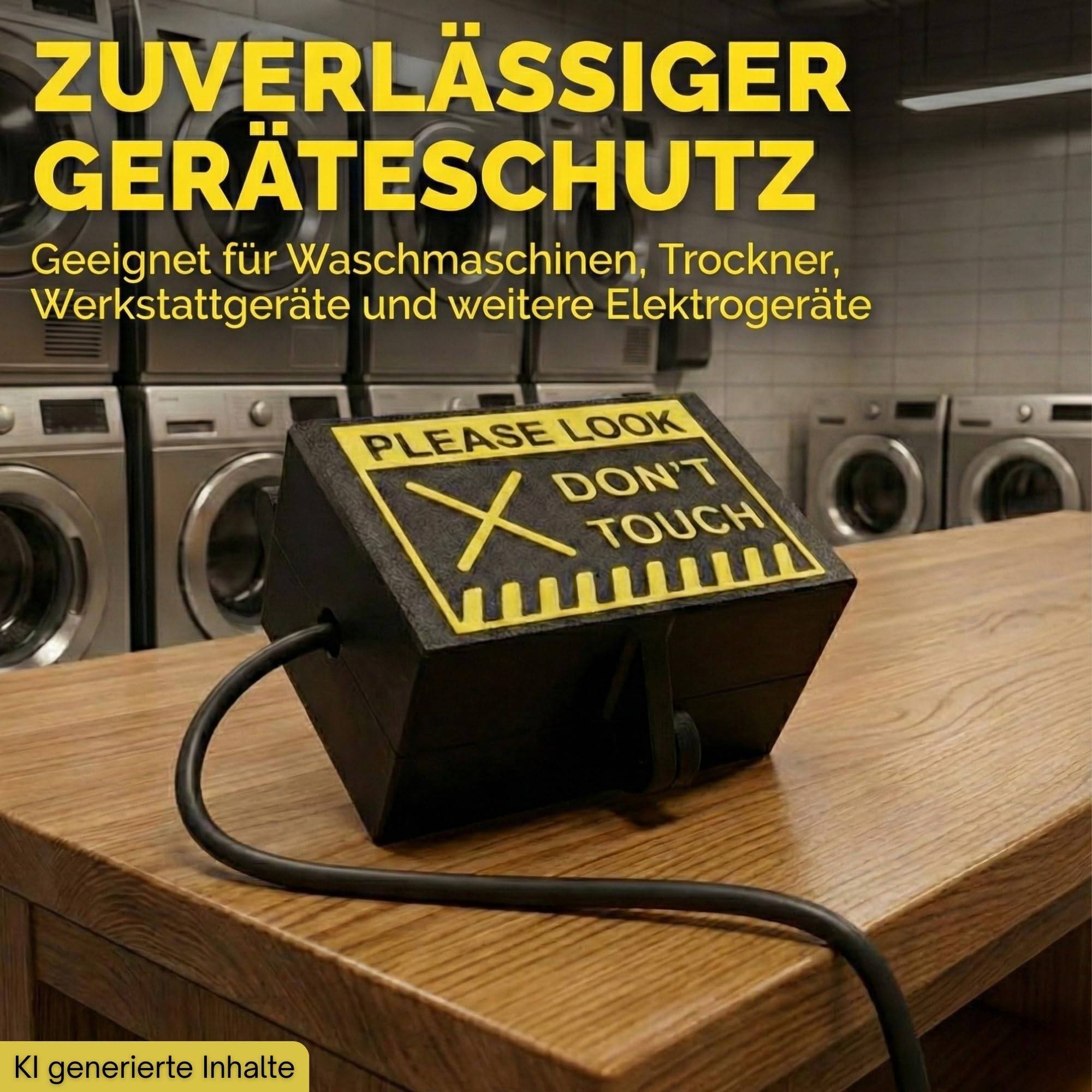 Steckerschloss Box Waschmaschine I Made in Germany I Steckersafe Sicherheitsbox passend für Schukostecker & Eurostecker Schutz