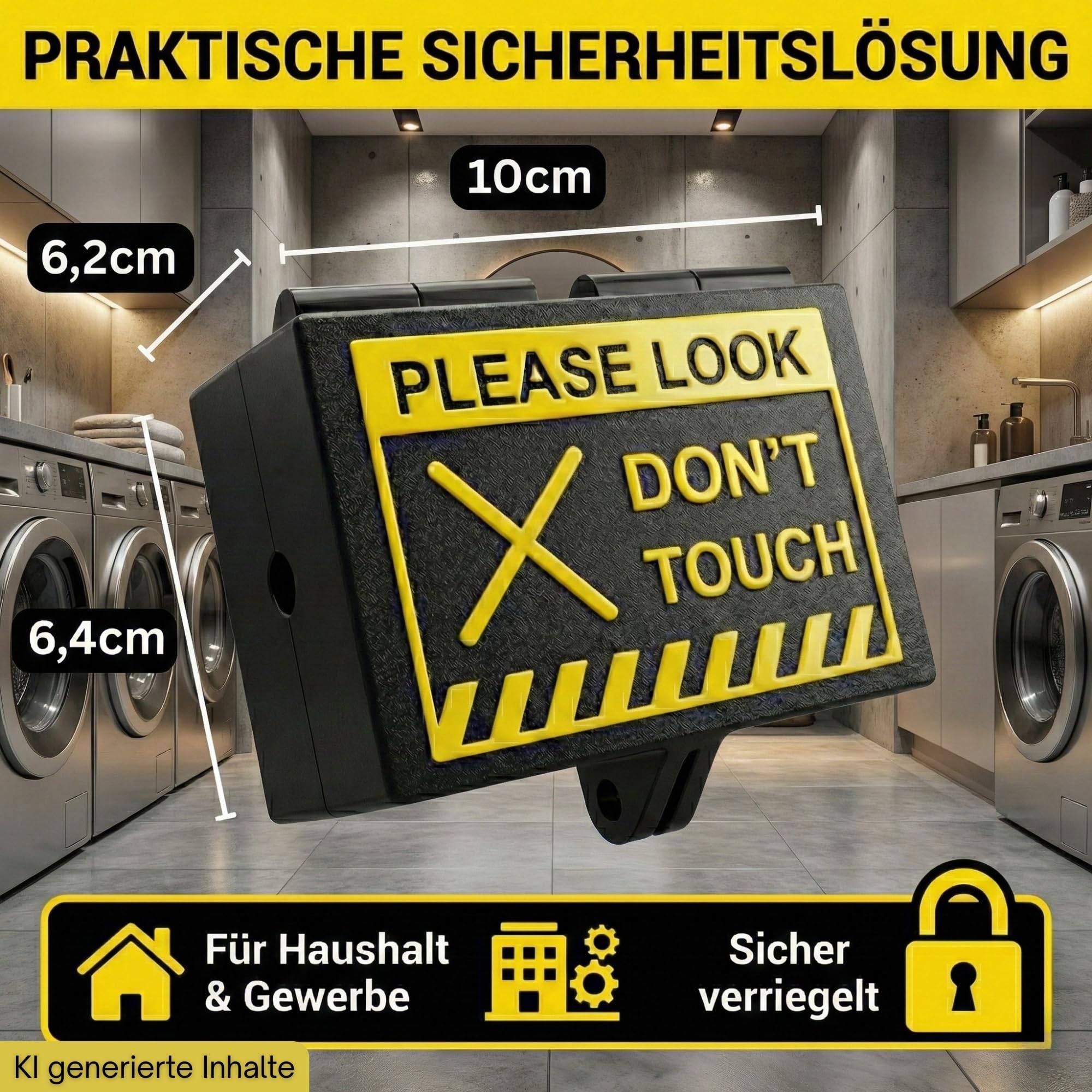 Steckerschloss Box Waschmaschine I Made in Germany I Steckersafe Sicherheitsbox passend für Schukostecker & Eurostecker Schutz