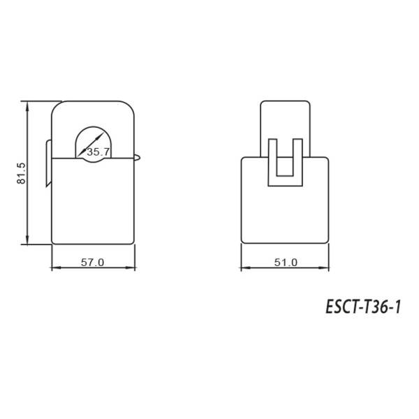 B+G E-Tech Kabelumbauwandler SCT-T36 600/5A Hutschiene kontaktlos