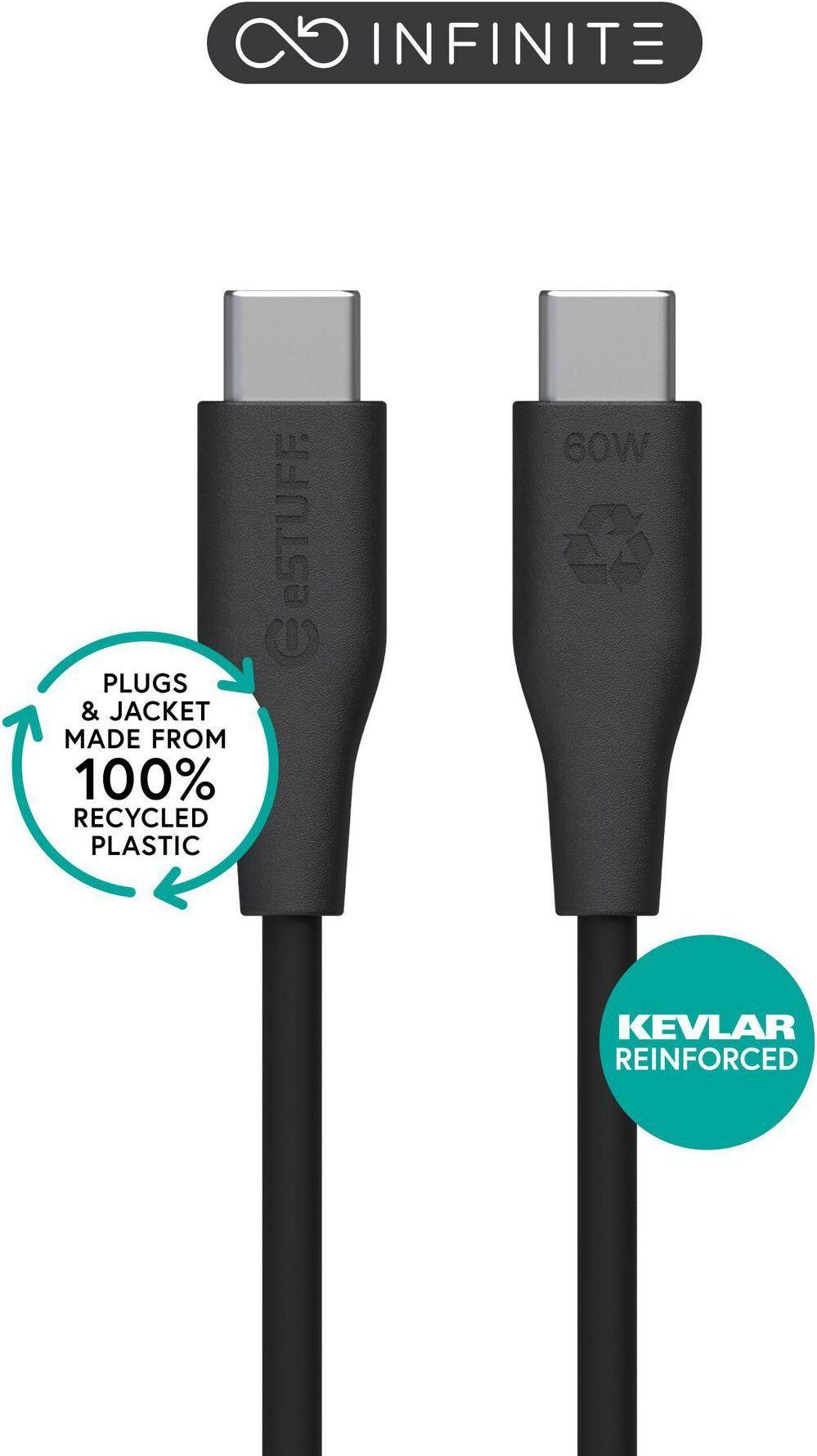 eSTUFF INFINITE (GRS) USB-C to USB-C Plastic