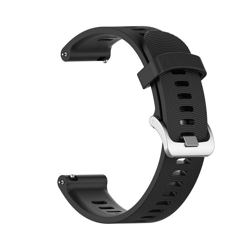 Uhrenarmband für Garmin Forerunner 245 Silikon Black 20 mm