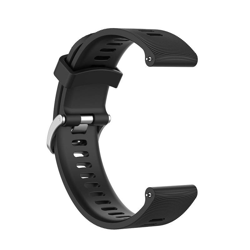 Uhrenarmband für Garmin Forerunner 245 Silikon Black 20 mm