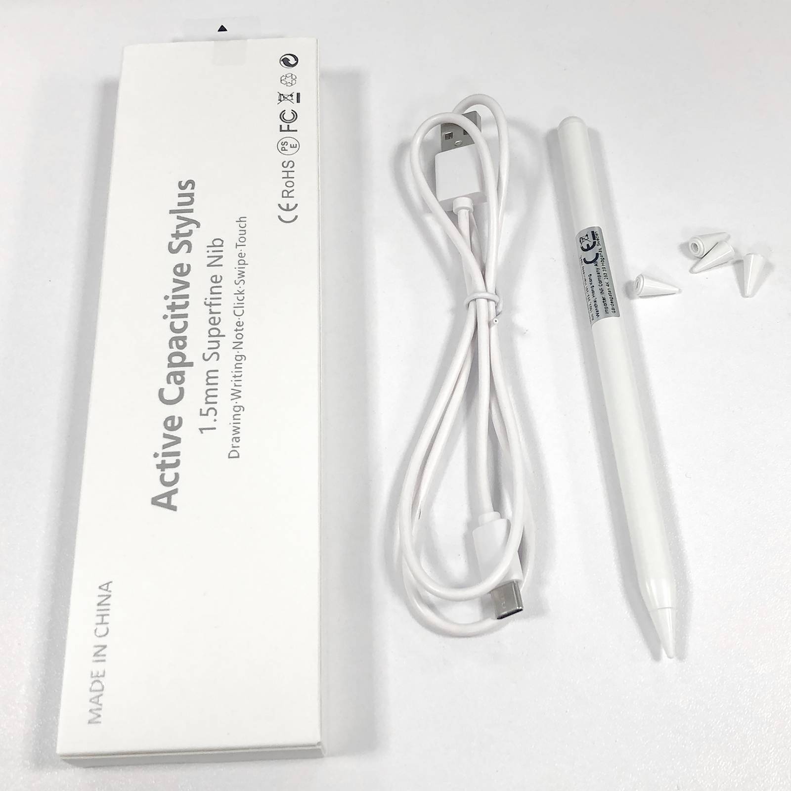 Universal Stylus-Stift für iPad mit 4 Spitzen White