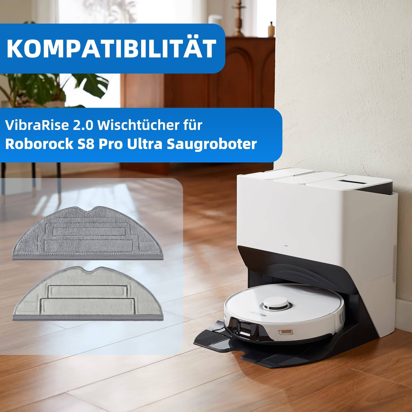 Wischtücher für Xiaomi Roborock S8/S8+ 6er-Pack