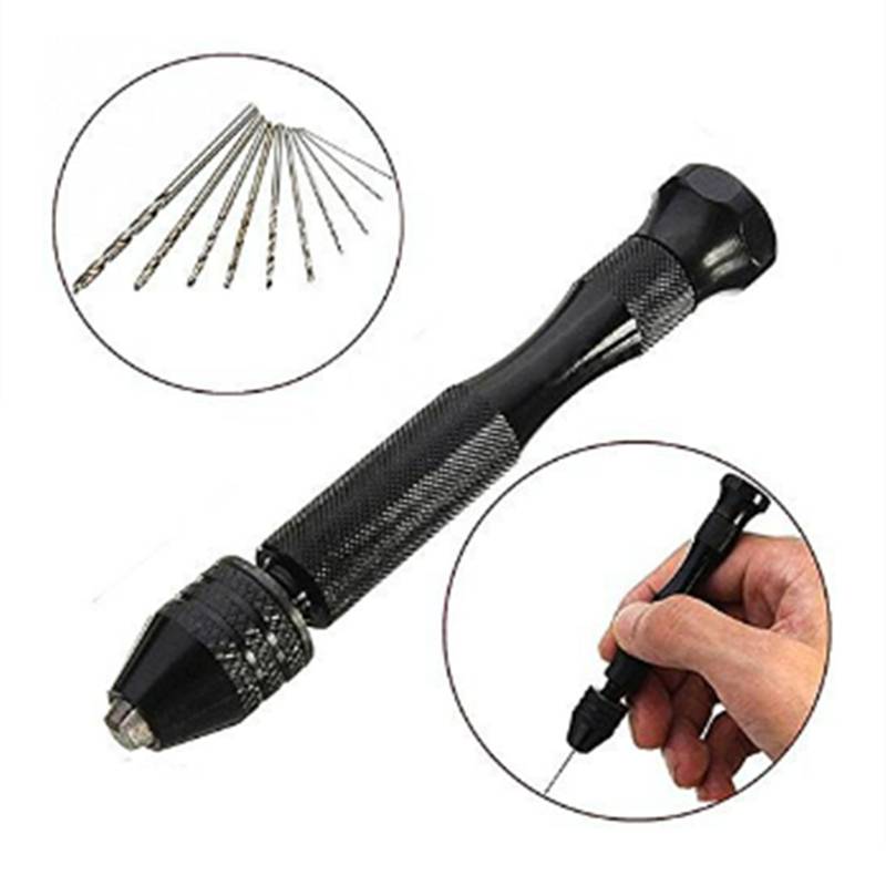 Handbohrmaschine mit 10 verschiedenen Bits Black