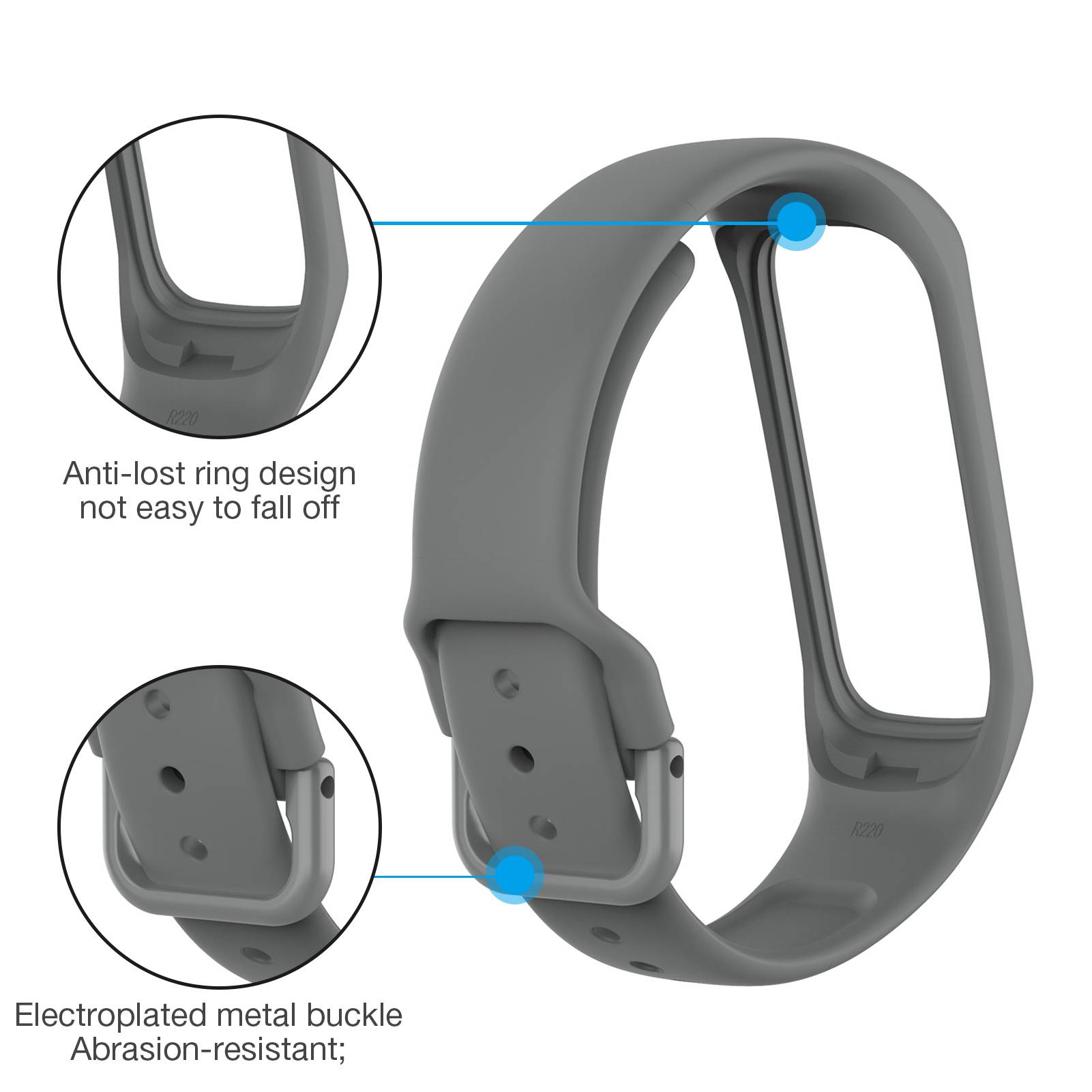 Uhrenarmband Samsung Galaxy Fit 2 SM-R220 Grey