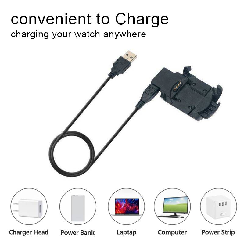 Ladegerät für Garmin Fenix 3 / Fenix 3 HR Sportuhr Black