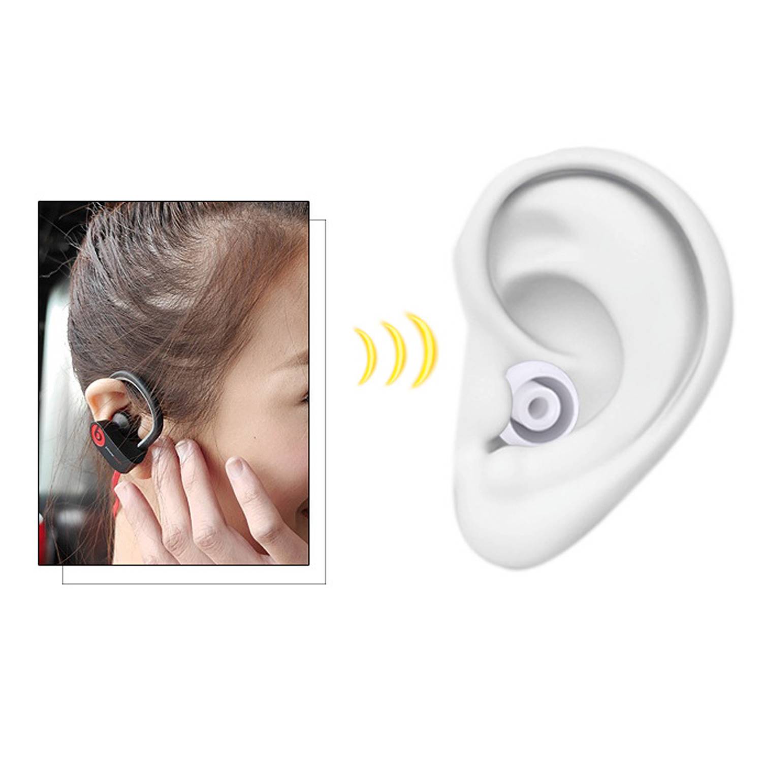 Ohrstöpsel 3,8 mm für Beats Powerbeats Pro/Powerbeats 3/Powerbeats 4 (4 Paar) Black