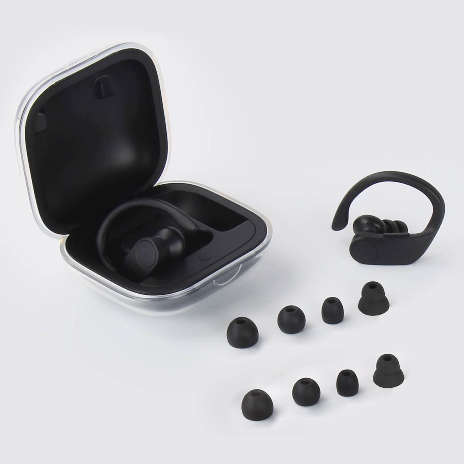 Ohrstöpsel 3,8 mm für Beats Powerbeats Pro/Powerbeats 3/Powerbeats 4 (4 Paar) Black