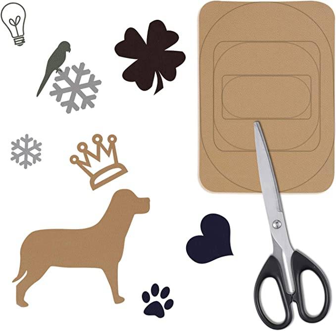 Bügelflicken 30 Stück in 5 verschiedenen Farben