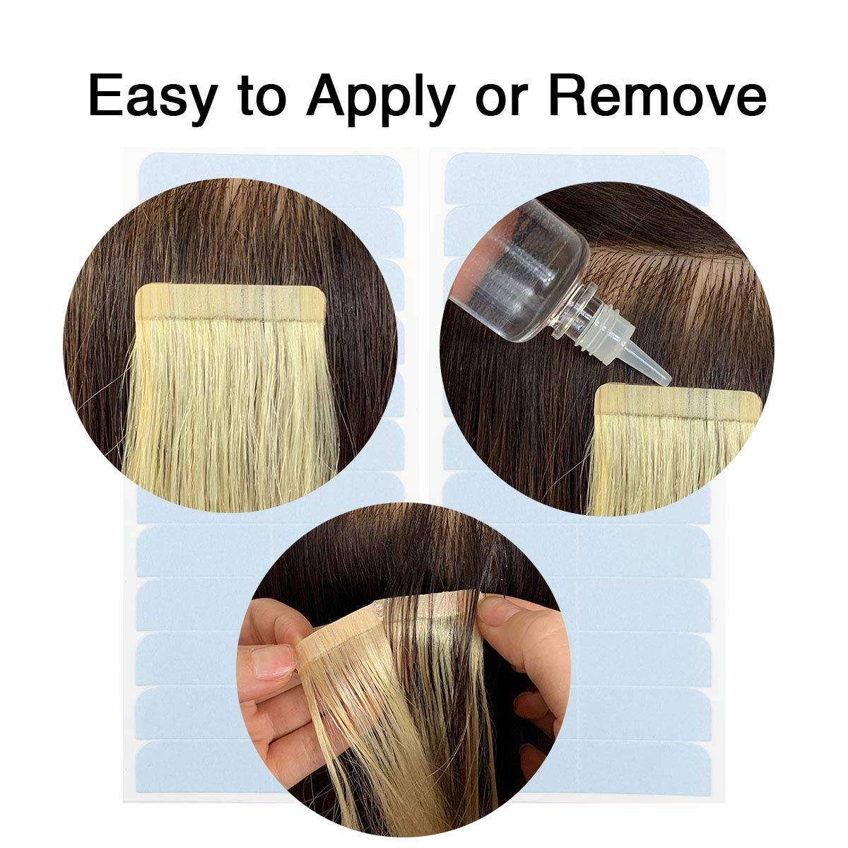 Doppelseitiges Klebeband für Haarverlängerungen/Perücken 10 Blatt 240 Sticker