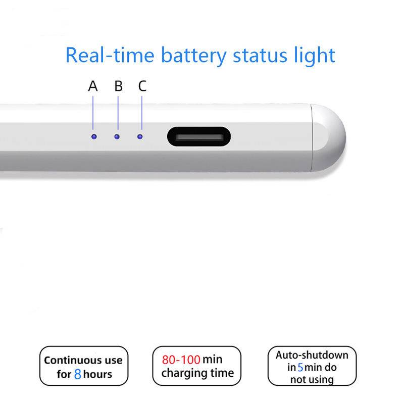 Eingabestift USB-C mit 2 Ersatzspitzen White