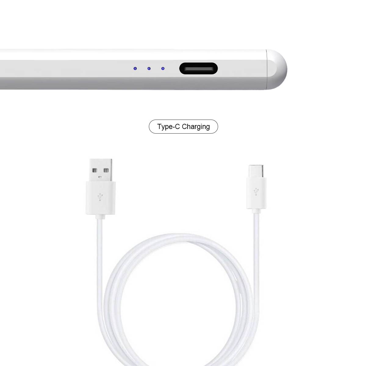 Eingabestift USB-C mit 2 Ersatzspitzen White