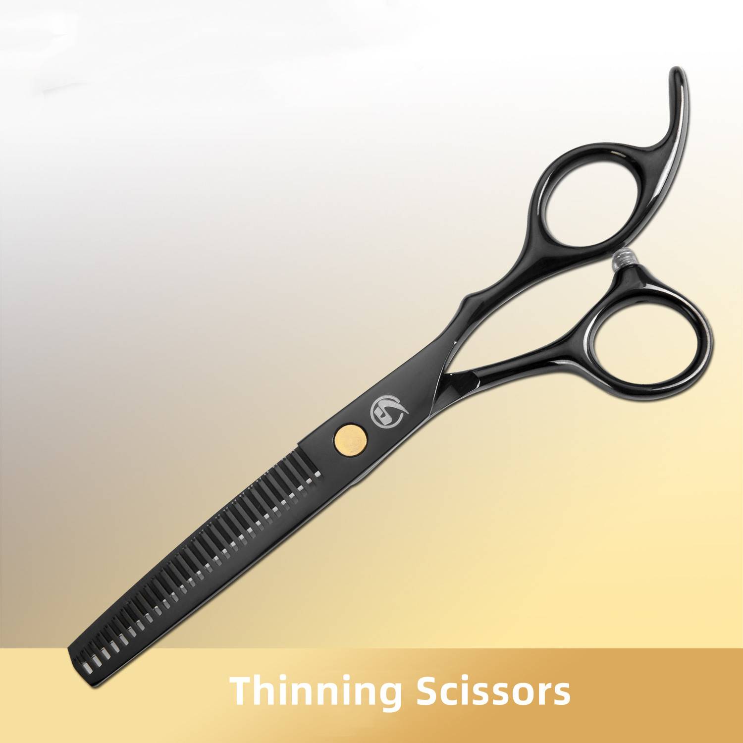 Friseurset mit Friseurschere, Kämmen, Klammern, Mantel 10-teilig Black